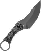 KG004A6 — Couteau Fixe Kansept Niko Lame Acier D2 TiNi Gris Clip Point Manche Canvas Micarta Noir Housse Kydex Noir Livraison Gratuite