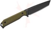 KI1045MT2 Kizer Begleiter Tanto – Couteau Fixe EDC | Lame AEB-L Black Coating | Manche G10 Vert | Étui Kydex - Livraison Gratuite