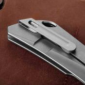 KI3701A1 Couteau Kizer Takahe Lame Acier S35VN SW Manche Titane Grey - Livraison Gratuite