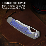 KI3729A3 Couteau Kizer Ara Lame S45VN Stonewash Manche Titane & Purple Snowflake Liner Lock – Livraison Gratuite