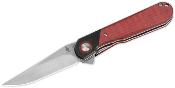 KIV3614C4 Couteau Kizer Comet Micarta Red Denim Micarta Lame Acier 154CM IKBS - Livraison Gratuite