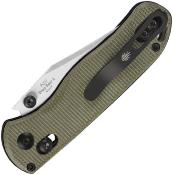 KIV36192KC1 Couteau KIZER Drop Bear 2 Lame Acier Nitro-V Satin (HRC 58-60) Manche Micarta Canvas Vert Clutch Lock - Livraison Gratuite
