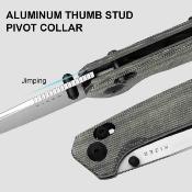 KIV3693A3 Kizer Madrac – Couteau Lame Acier Nitro-V Reverse Tanto Manche Norplex Black Clutch Lock Thumb Stud Clip – Livraison Gratuite