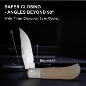 KIV3761A1  Kizer Trestle – Couteau Pliant Slip Joint | Lame 14C28N Satin | Manche Titane & Brown Micarta - Livraison Gratuite
