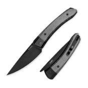 KIV4663A1 Couteau Kizer Momo Black Lame Acier Nitro-V Manche Micarta IKBS - Livraison Gratuite