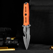 KIZXFB01A5 Couteau Kizer Norcross Orange Lame Spear Point Acier Nitro-V Manche G10 Housse Kydex - Livraison Gratuite