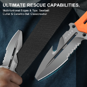 KIZXFB01A6 Couteau Kizer Norcross Orange Lame Spear Point Acier Nitro-V Manche G10 Housse Kydex - Livraison Gratuite