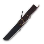 KO049 Couteau Komoran Warlord Lame Tanto Acier Satin Manche Bois Ébène Etui Cuir/Kydex - Livraison Gratuite