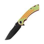 KT1032T2 Couteau Kansept Pretatout Green/Orange Lame Acier 154CM IKBS - Livraison Gratuite