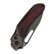 KT1099V4 Couteau Kansept Quasar Lame Drop Point Acier 154CM Manche G-Mascus Rouge & Noir Sécurité Crossbar Lock - Livraison Gratuite