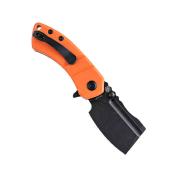 KT2030A7 Couteau Kansept Korvid M Orange Lame Cleaver Acier 154CM - Livraison Gratuite