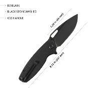 KUB322C Couteau Kubey Tityus Black Lame Darkwash D2 IKBS - Livraison Gratuite