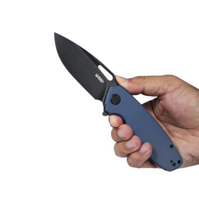 KUB322F Kubey Tityus Blue G10 Handle Dark Stonewashed D2 Blade IKBS Linerlock Clip - Livraison Gratuite