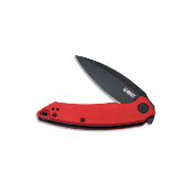 KUB333B Couteau Kubey Leaf Lame Spear Point AUS-10 Manche G10 Rouge Linerlock Roulements céramique – Livraison Gratuite