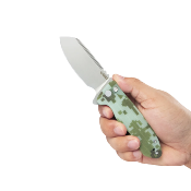 KUB336J Couteau Pliant Kubey Creon Camo Button Lock Manche G-10 Lame Reverse Tanto Acier AUS-10 - Livraison Gratuite