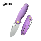 KUB360C Kubey Tityus Purple – Couteau Pliant Frame Lock | Lame Drop Point Bead Blasted 14C28N | Manche Titane  - Livraison Gratuite