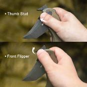 KUB439E Couteau Pliant Kubey Jaw Tanto Karambit Lame Recurve Acier 14C28N Manche Ultem Translucide Liner Lock - Livraison Gratuite