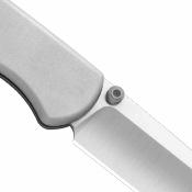 KI3619BDA4 Couteau Kizer Drop Bear Zero | Lame Ultra Drop Point Acier M390 Satin | Manche Light Gray Aluminum Button Liner Lock - Livraison Gratuite