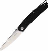 MAS374G10N Couteau Pliant Maserin AM-6 Made in Italy | Lame Sheepfoot Acier D2 | Frame Lock & Manche G10 Black & Acier - Livraison Gratuite