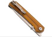 MAXMM302C Couteau Maxace Peregrine S Lame Drop Point Acier 10Cr15CoMoV Manche PEI Jaune - Livraison Gratuite