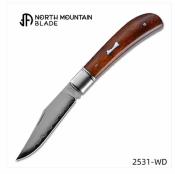 NMB2531WD North Mountain Blade Lanny Thin – Couteau Pliant Slipjoint Lame SLD San Mai Clip Point – Manche Bois – Livraison Gratuite