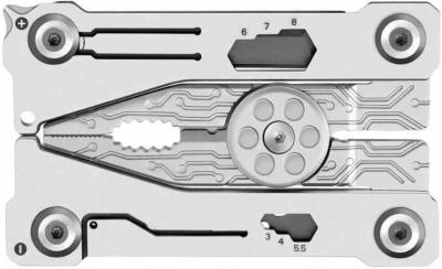 NTL20182 Outils multifonctions 9-en-1 NexTool Silver Blade EDC Tool Manche Acier Titane - Livraison Gratuite