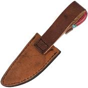 PA203439 Lot de 2 Poignard Rite Edge Redtail Hunter Lame Acier Carbone 1055 Etui Cuir - Livraison Gratuite 