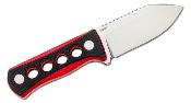 QS141B1 Couteau de Cou QSP Canary Black/Red Lame Acier 14C28N Etui Kydex - Livraison Gratuite