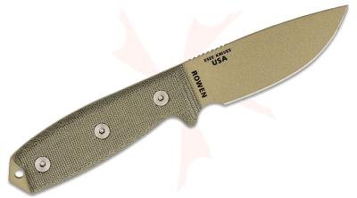 RC3PDT ESEE Knives ESEE-3P-DT | Couteau Fixe Tactique | Lame Acier 1095 Carbone Desert Tan | Manche Micarta | Étui OD Green USA - Livraison Gratuite