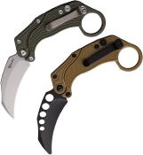 REA118 Set de 2 Karambits Reate Knives EXO-K Green Lame Acier N690 +  Trainer - Livraison Gratuite