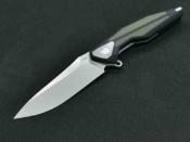 Couteau Pliant Rike Knife Tulay Lame Acier 154CM (HRC 57-59) Manche G10 Noir et Vert OD Liner Lock TULAYBODG Livraison Gratuite