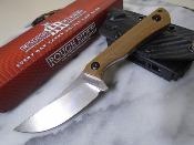 RR2709 Rough Ryder Skinner Brown G10 – Lame Upswept Acier 440 Manche G10 Brun Étui Kydex - Livraison Gratuite