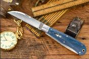 RRR011 Couteau Rough Ryder Reserve Heavy Trapper Denim Micarta Lames Acier D2 - Livraison Gratuite