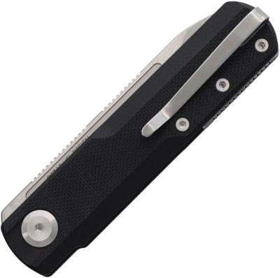 RS7801BS — Couteau Real Steel G-Tanto Lame Acier Nitro-V Tanto Satiné Manche G10 Noir Ball Lock - Livraison Gratuite