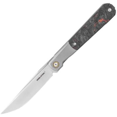RS7895 Couteau Pliant de Poche Real Steel Barlow RB-7 Lame Acier S35VN Manche Fibre de Carbone Framelock - Livraison Gratuite