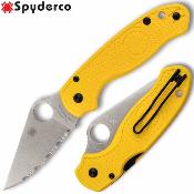 SC223SYL Couteau Spyderco Para 3 Lightweight Salt | Lame Acier CPM MagnaCut Manche FRN Yellow Compression Lock USA - Livraison Gratuite