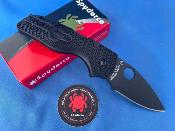 SC230PBBK Spyderco Lil' Native Lightweight  | Couteau Lame Acier CTS BD1N Noir Manche FRN Noir Back Lock USA - Livraison Gratuite