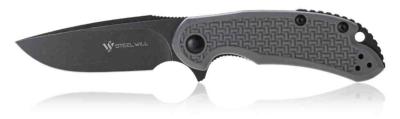 SMGC22M1GB Couteau Steel Will Cutjack Grey Lame D2 - Livraison Gratuite
