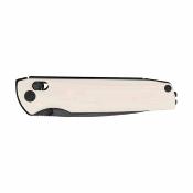SRM258LGT2 Couteau SRM Terrier | Lame Drop Point Acier 140Cr Black | Ambi-Lock & Manche G10 White - Livraison Gratuite