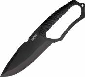 STT25148BK S-TEC Fixed Blade – Couteau Lame Acier 3Cr13 Black – Manche Synthétique Noir Housse Kydex – Livraison Gratuite