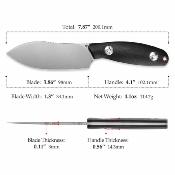 TVJM05BG14 Trivisa Trivisa Aubergine BG – Couteau Fixe Lame Acier 14C28N Manche G10 Black Étui Kydex – Livraison Gratuite 