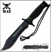 UC2994 United Cutlery M48 Tactical Commando | Couteau Fixe Lame Acier AUS-8 Dos Cranté Manche ABS Étui Ceinture - Livraison Gratuite