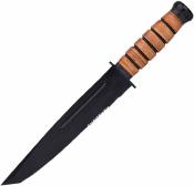 UC3476 USMC Tanto Survival  | Machette Tactique | Lame Inox 235 mm | Manche Cuir Empilé | Étui Cuir - Livraison Gratuite
