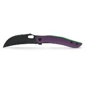 VOSA1103 Couteau Vosteed Griffin Purple G10 Lame Hawkbill Acier 14C28N Blackwash Purple IKBS - Livraison Gratuite