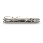 VOSA2626 Couteau Pliant Vosteed Porcupine Ivory Drift | Lame Drop Point Acier 14C28N Stonewash | Manche Bamboo Micarta Top Liner Lock - Livraison Gratuite