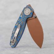 VOSA2811 Vosteed Shilin Cutter – Couteau pliant Lame Acier 154CM Manche Blue Ocean Micarta - Livraison Gratuite