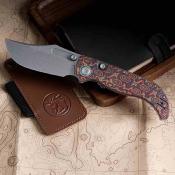 VOSA3904 Couteau Vosteed Naga A3904 | Lame Clip Point Acier S35VN Manche Micarta Raindrop Top Liner Lock - Livraison Gratuite