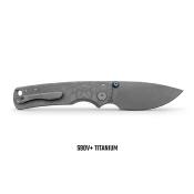 VOSA4805 Couteau Pliant Vosteed Porcupine Lame Acier S90V Manche Titane Gris Acid Washed Top Liner Lock - Livraison Gratuite