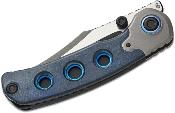 ZXFK03A2 Couteau Kizer Cutlery PIONEER Lame Bowie Acier S35VN Manche Richlite Bleu Sécurité Liner Lock - Livraison Gratuite
