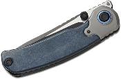 ZXFK03A5 Couteau Kizer Cutlery PIONEER Lame Drop Point Acier S35VN Manche Richlite Bleu Sécurité Liner Lock - Livraison Gratuite